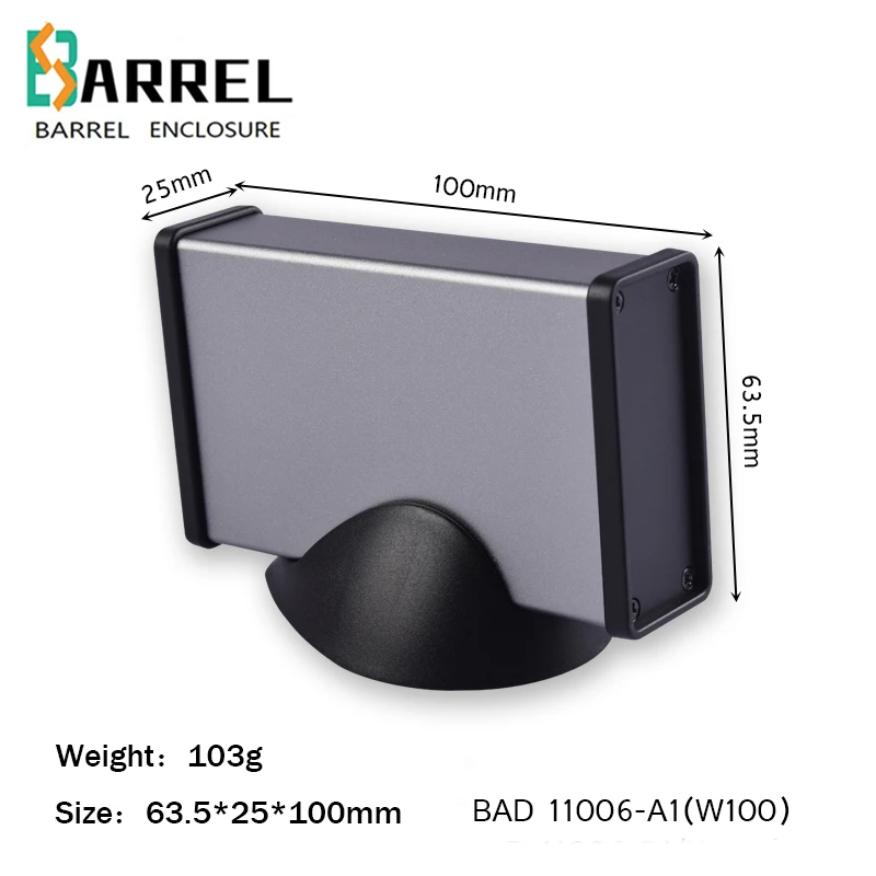 100*63.5*25mm aluminium enclosure for electronic project housing diy wire junction box electrical powre amplifier control case