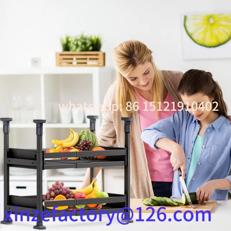 Customizable No Drilling Under Cabinet Sliding Drawer Extentable Storage Basket Under Table Drawer Organizer