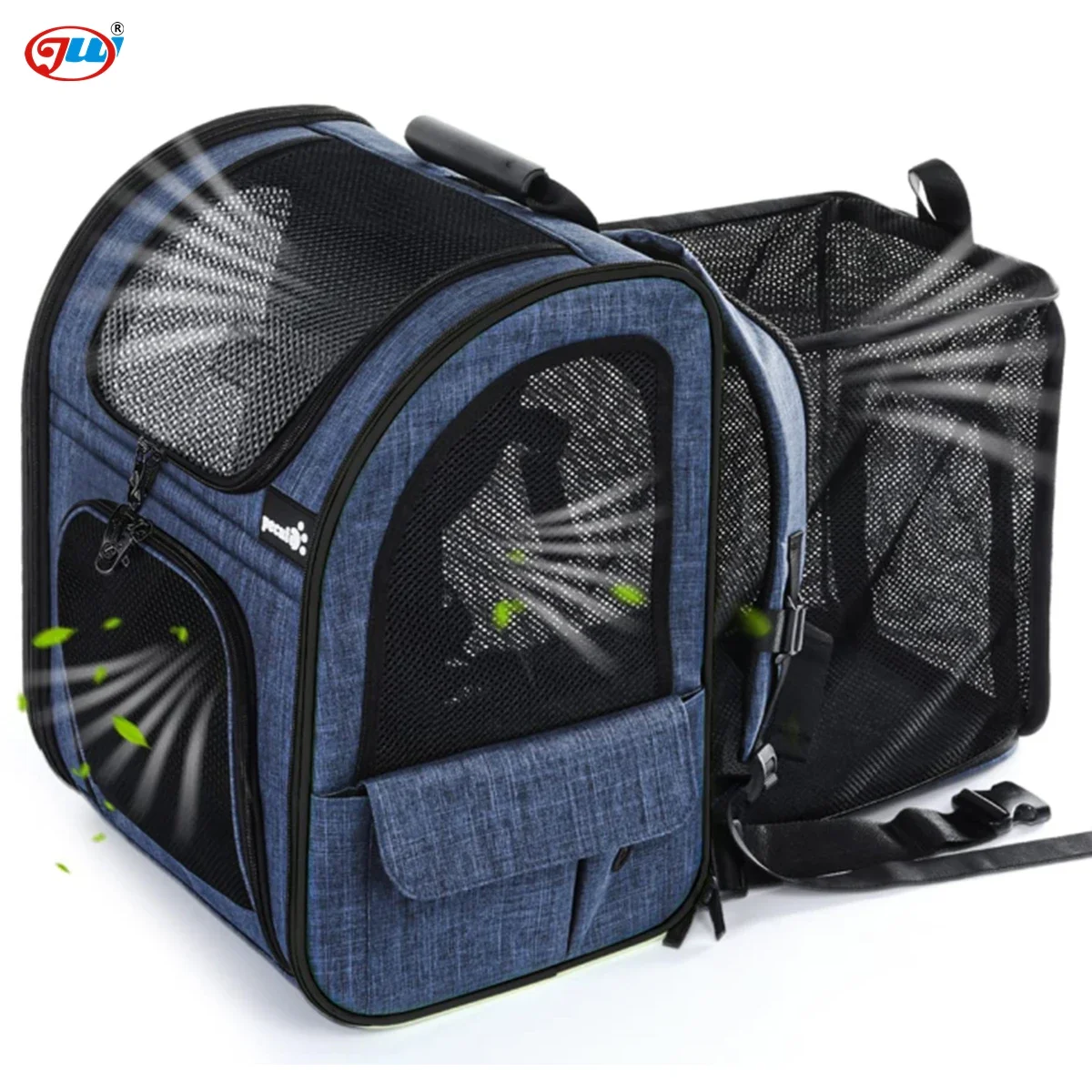 stock storage Fast deliver Pet Carrier Backpack, Cat Expandable Dog Breathable Mesh for Small Cats,airline approved travel bag