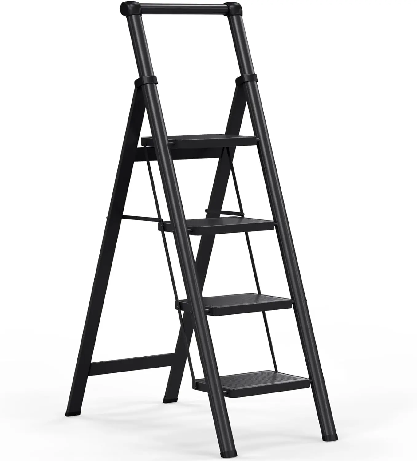 

Ladder EFFIELER 4 Step Ladder, 4 Step Stool Folding Step Stool with Handrails, Sturdy Stool for Adult, Ladders 500L