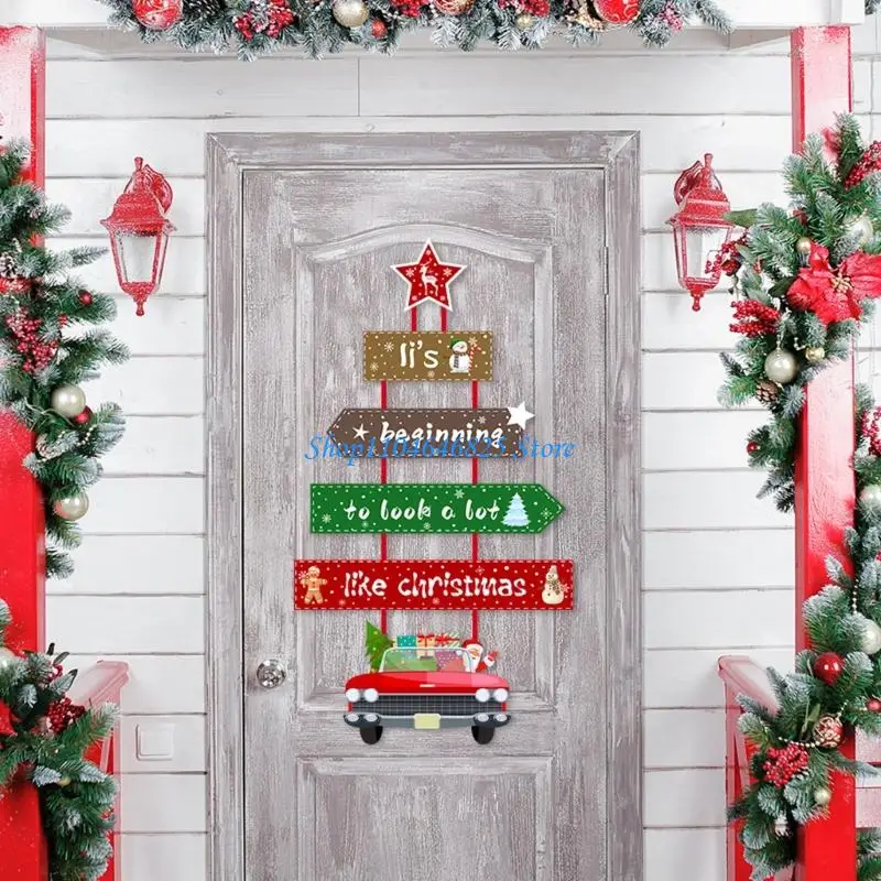 

Weather Resistant Christmas Door Hanger Santa Design Paper Wall Display