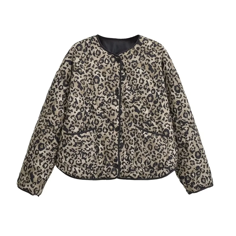 Taop&Za Long Sleeve Jacket 2024 Autumn New Product Animal Pattern Printed Loose and Versatile Temperament Coat 8110488