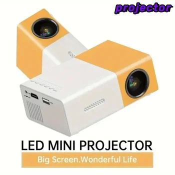 휴대용 미니 LED 프로젝터, 지지대 HDMI, USB, TF, 홈 오디오, 멀티미디어 플레이어, 여행용 스마트 프로젝터, YG300, HD 320x240p  Best5