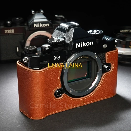 

НОВЫЙ чехол ручной работы из натуральной кожи для фотоаппарата Nikon ZF, защитный чехол-футляр, аксессуары для основания корпуса