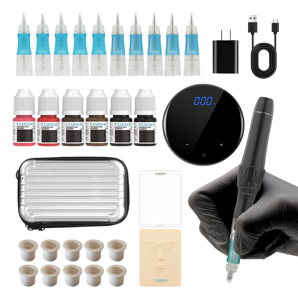 

Deergirl PMU Permanent Makeup Pen Kit For eyebrows eyeliners lips With Tattoo Needle Tattoo Pigment Tattoo Machine