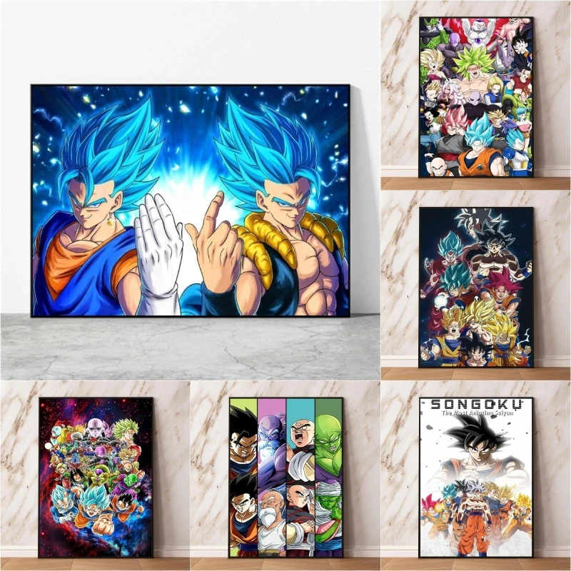 

Japan Anime Classic Dragon Ball Goku Gogeta Canvas Prints High Quality Home Room Wall Decorative Painting Aesthet Posters