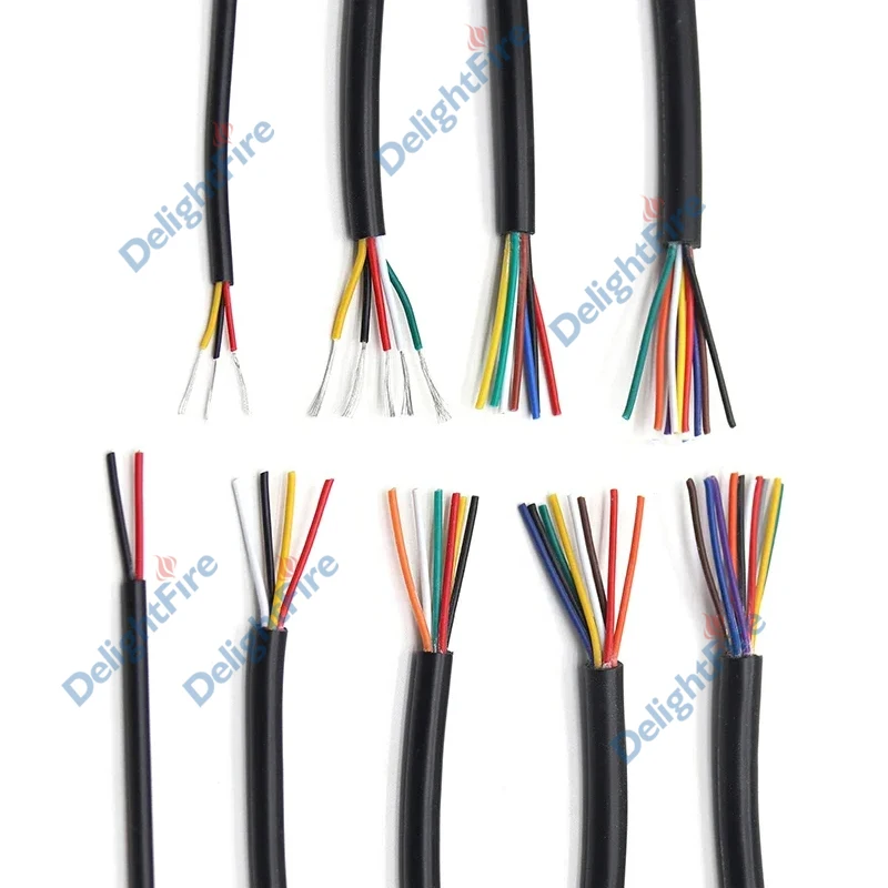 Cavo automobilistico 12V 2 3 4 5 6 7 8 9 10 Core Cavo flessibile rivestito in PVC Cavi di prolunga LED per luci di striscia LED audio per altoparlanti