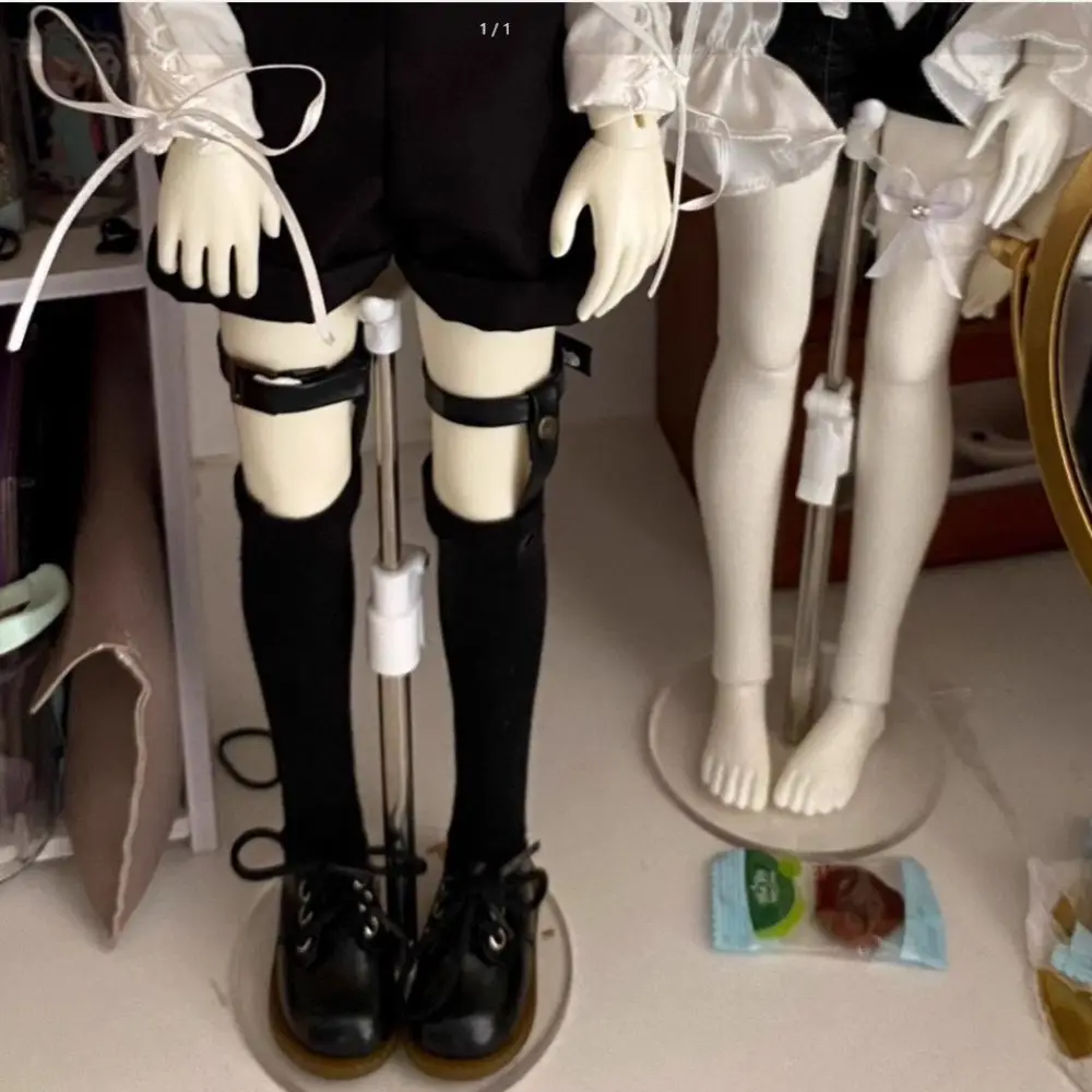 หนัง PU 1/4 BJD รองเท้าสีดําสีน้ําตาลสวมใส่สบายๆตุ๊กตารองเท้าหนังอินเทรนด์น่ารัก Mini รองเท้าตุ๊กตารองเท้าตุ๊กตาอุปกรณ์เสริม