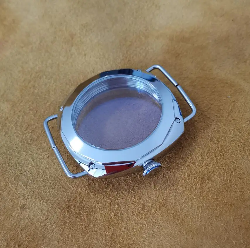 Watch accessories 45mm polishing 316L Stainless steel Watch case Mineral glass for ETA 6497 ETA 8498 ST 3600 ST3621 Movement