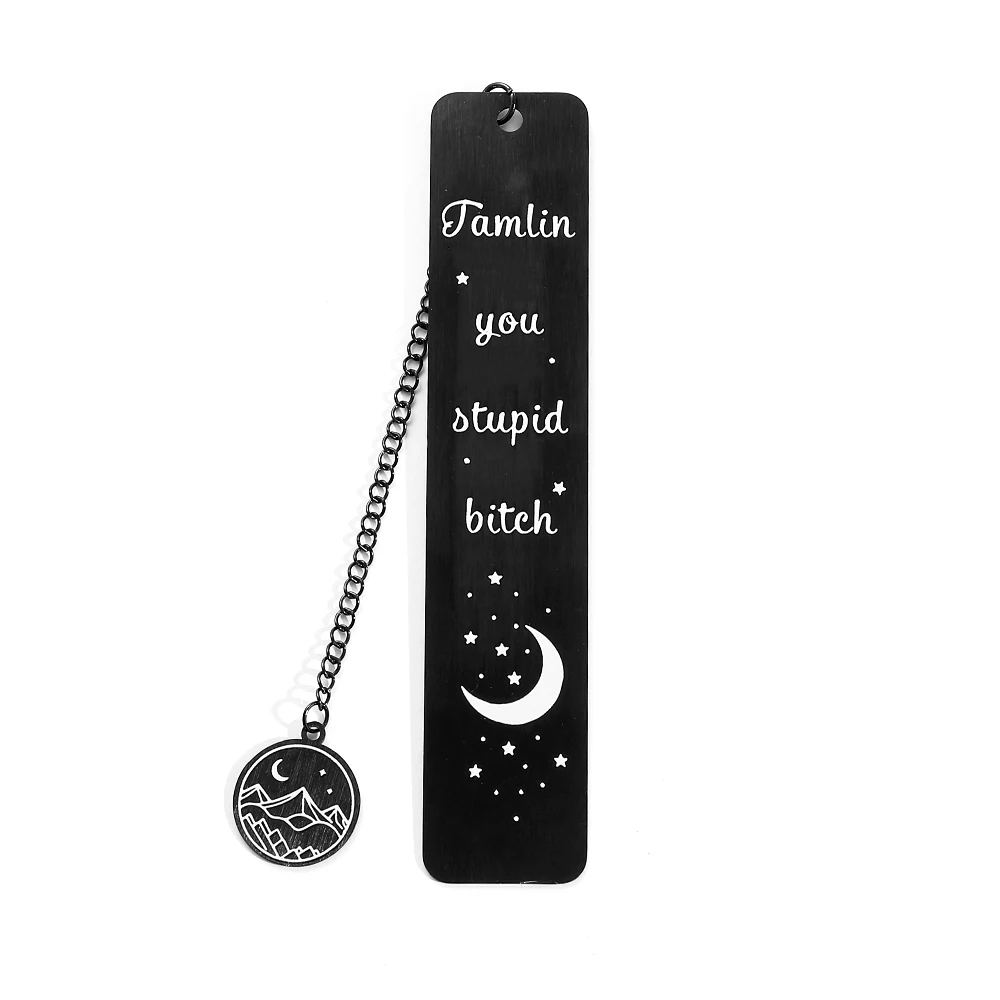 Black and white moon pendant bookmark, simple and advanced, student teacher's day gift or birthday gift.