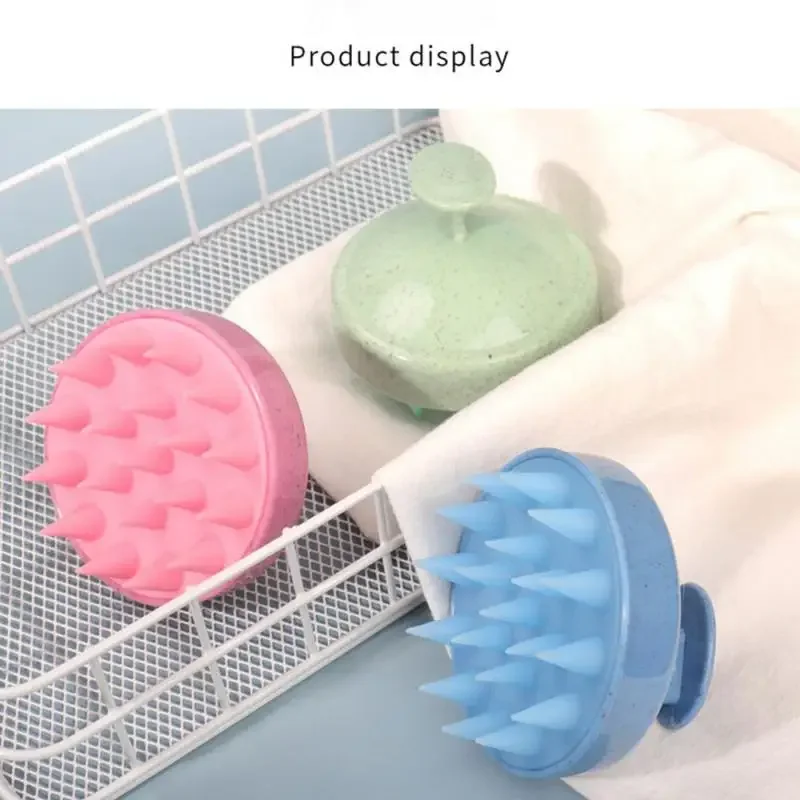 Silicone Shampoo Brush Head Scalp Massage Comb Hair Washing Comb Body Massage Brush Bath Shower Brush Salon Hairdressing Tool