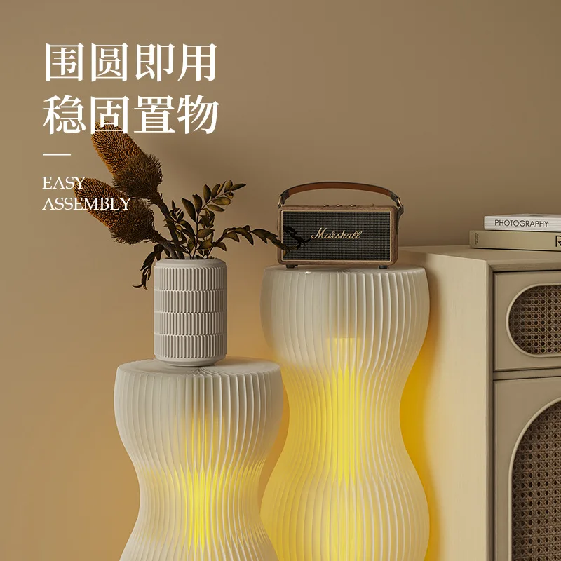 Cylinder Display Cabinet Shelf Figure Lighting Display Shelf Cabinet Ornament Commercial Display Visualizer