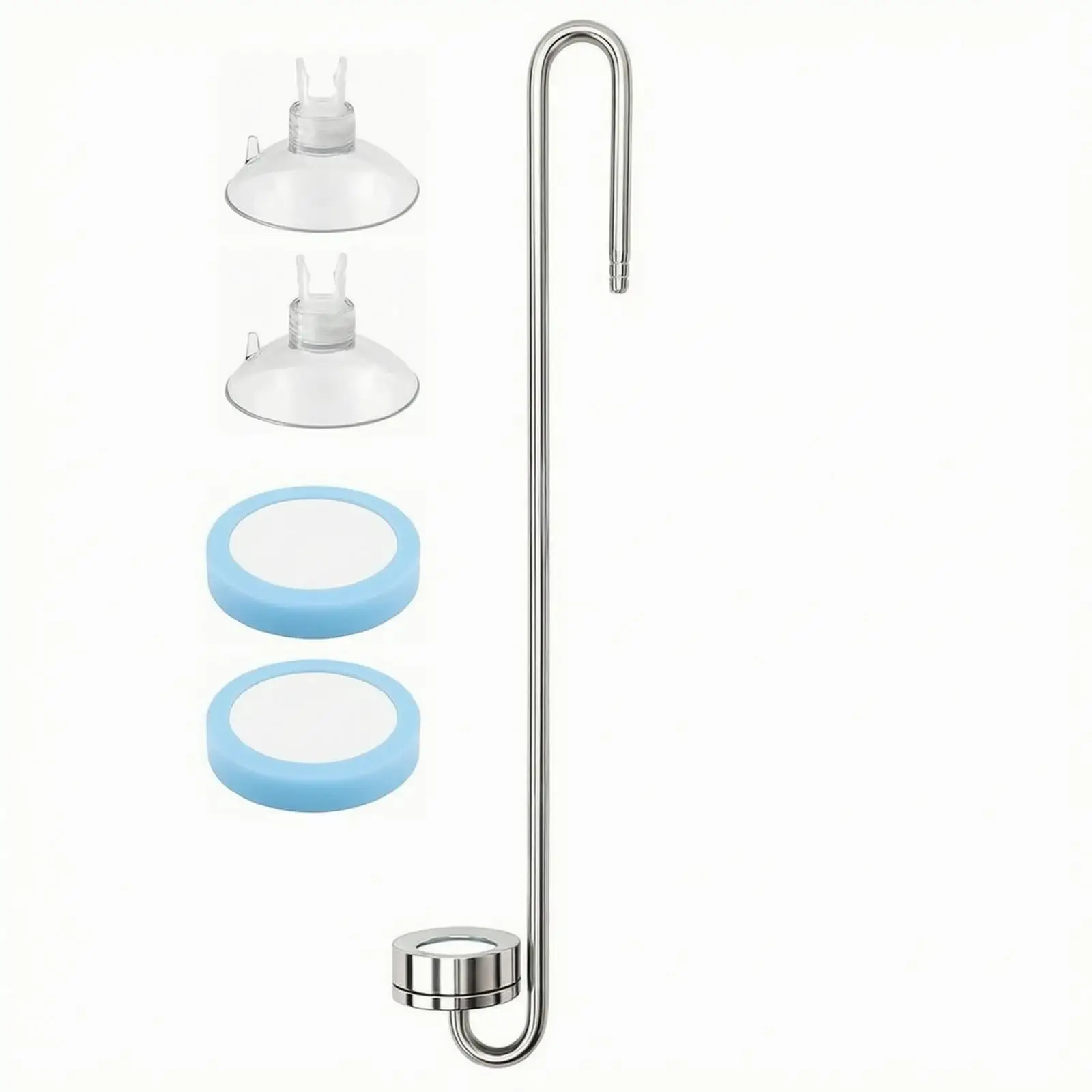 Aquarium Equipment Fine-Bubble U-Form Aquarium CO2 Disperser with Suction Cups for Aquascapers, Planted Aquariums, Underwater