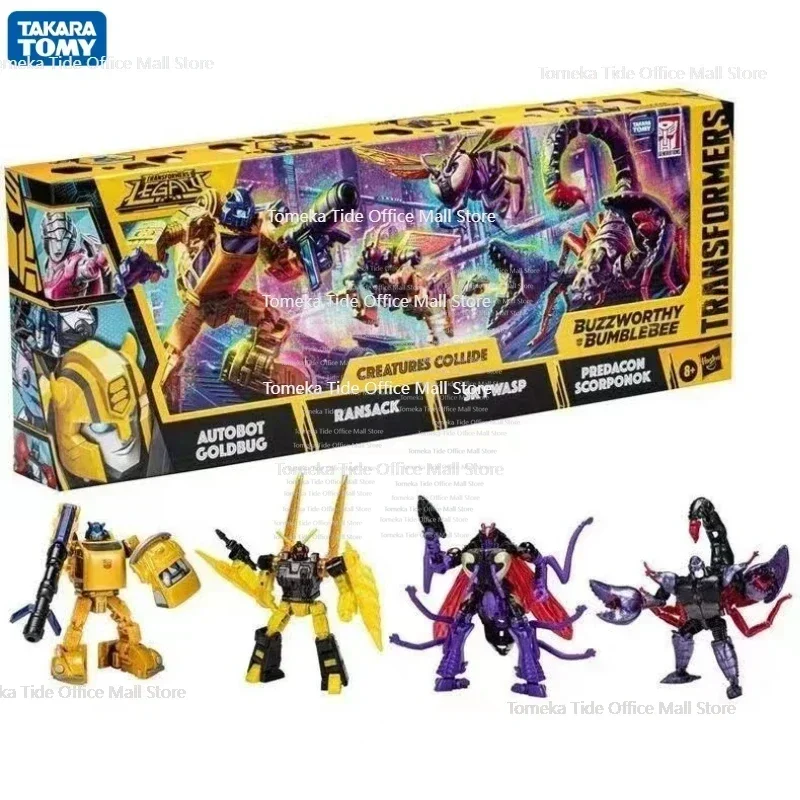 In Stock Transformation Legacy Buzzworthy Bee Creatures Collide 4-Pack Goldbug Scorponok Ransack Skywasp Action Figure Toy