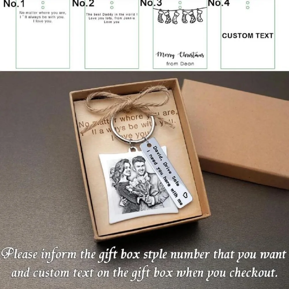 Personalized Picture Keychain, Custom Photo Keychain, Engraved Key Chain, Photo Keyring, Gift For Him, New Year Gifts