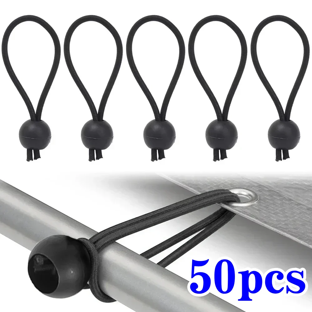 50/20/5 Uds cuerda de bola elástica para exteriores cuerdas elásticas tienda portátil fijación lona toldo dosel lona resistente amarre