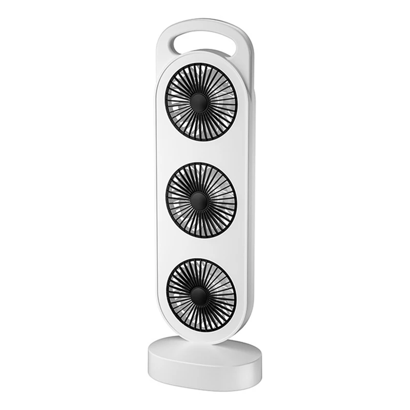 B28C-Triple Turbine Design Fan USB Charging High Wind Desktop Fan Home Dormitory Fan Silent Operation