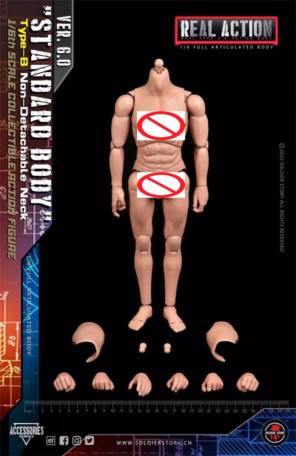 1/6 Soliderstory SSA-001 SSA-002 SSA-003 Man Flexible Moveable Body Doll Figure Hand Foot Toys Model For 12" Doll Figure - Image 2