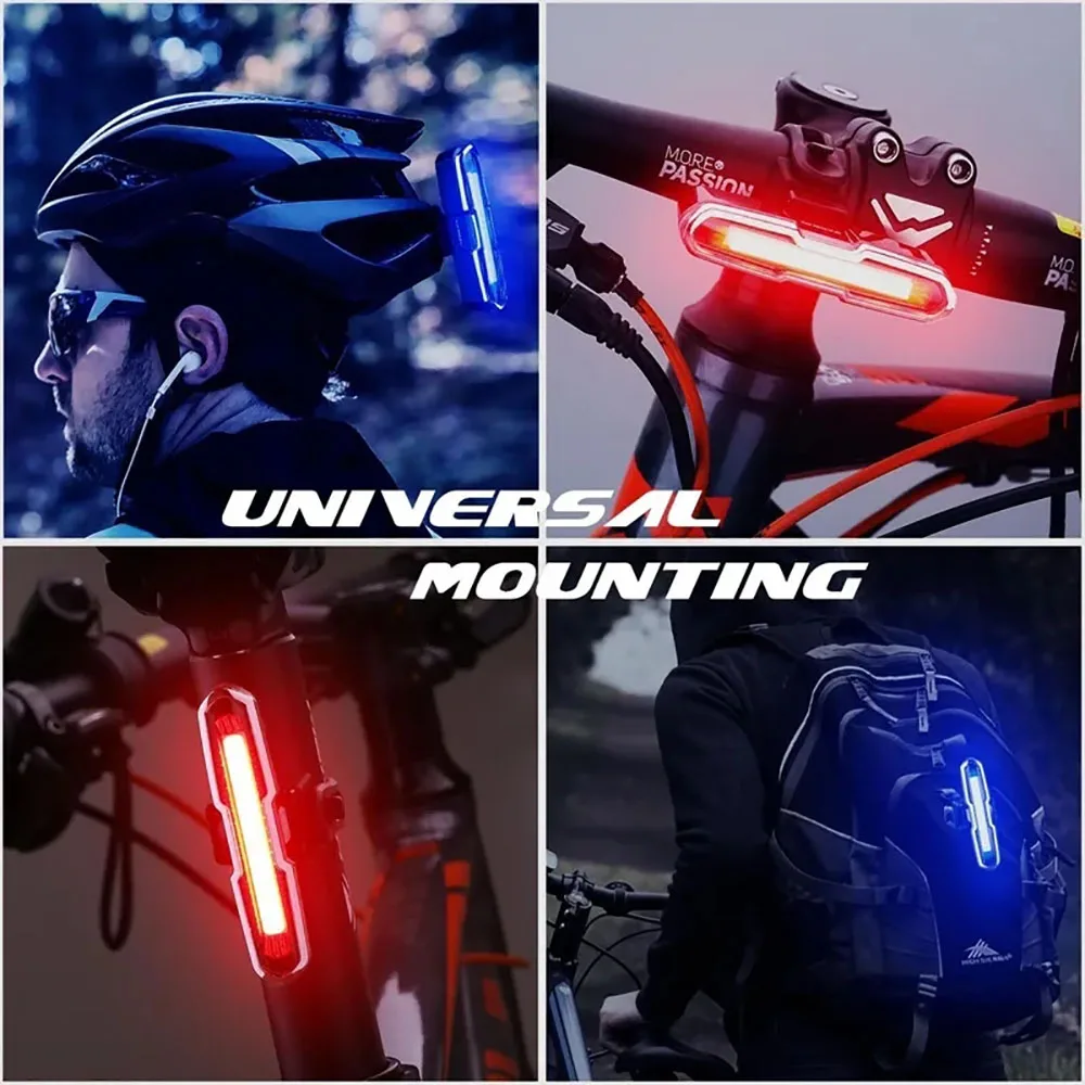 Bike Light Taillight LED Ultra Bright USB Charging Safety Warning Bicycle Rear Light Night Riding Tail Light Cycling Accessories