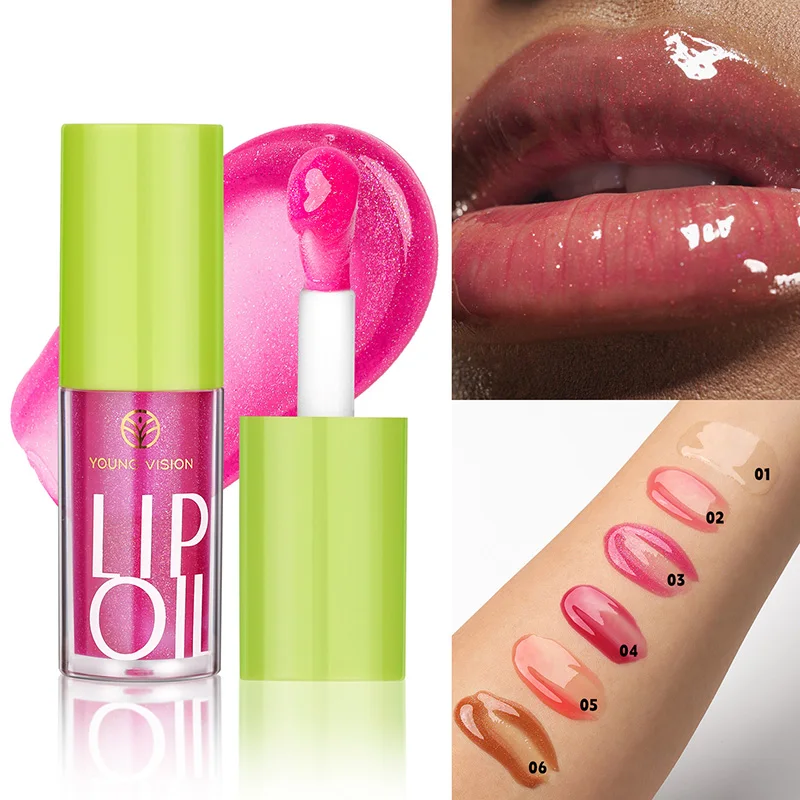 6 Kleuren Heldere Lipgloss Crystal Jelly Hydraterende Lipolie, Geen Plakkerige Sexy Lipgloss Koreaanse Vloeibare Lippenstift Make-Up