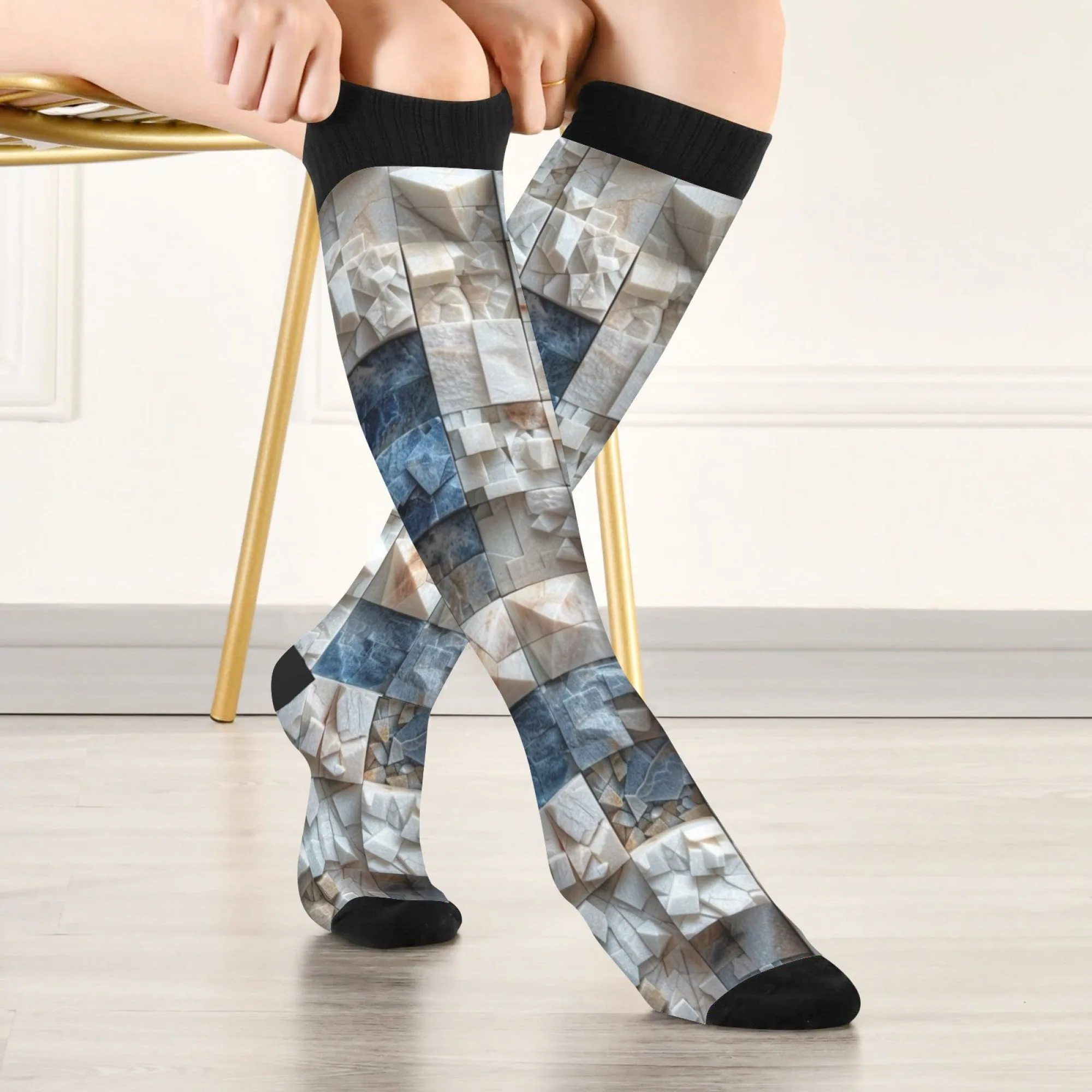 

Stone decorative art Socks Harajuku Style Crazy Party Street Hip-Hop Trendy Stockings Elastic Comfortable Warm Unisex Gift