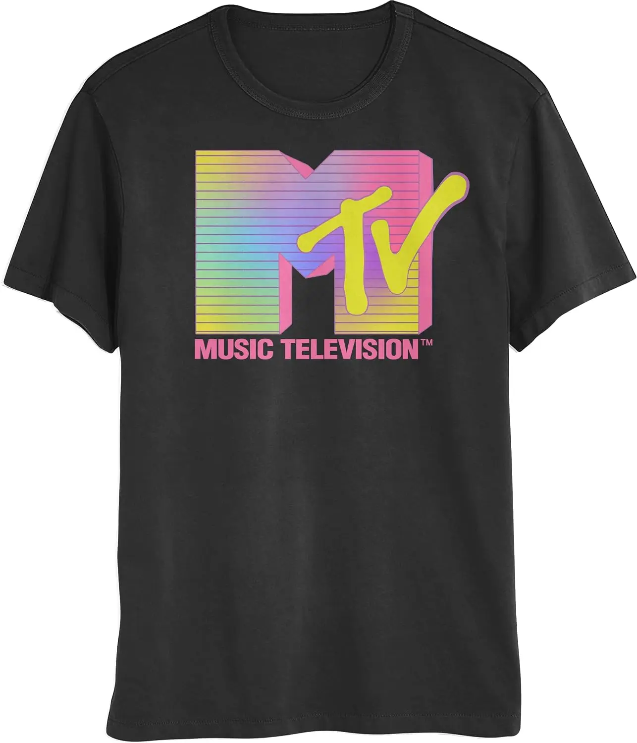 

MTV Music Television Multi Colored Fluorescent Logo Mens and Womens T-Shirt