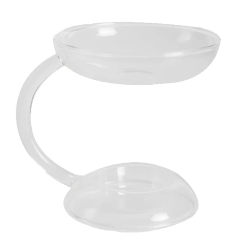 Glass Candlestick High-temperature Resistant Transparent Household Incense Lamp Romantic Aromatherapy Stove Candle Holder