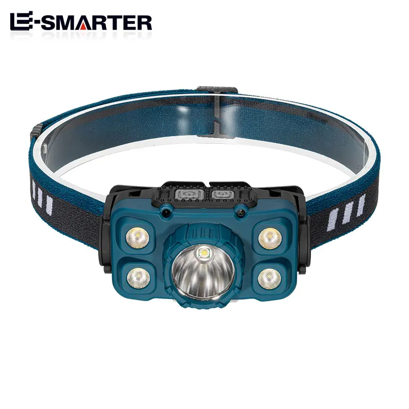 MINI Motion Sensor LED Headlamp USB Rechargeable Camping Head Lamp Fishing Headlight Flashlight Torch Portable Light