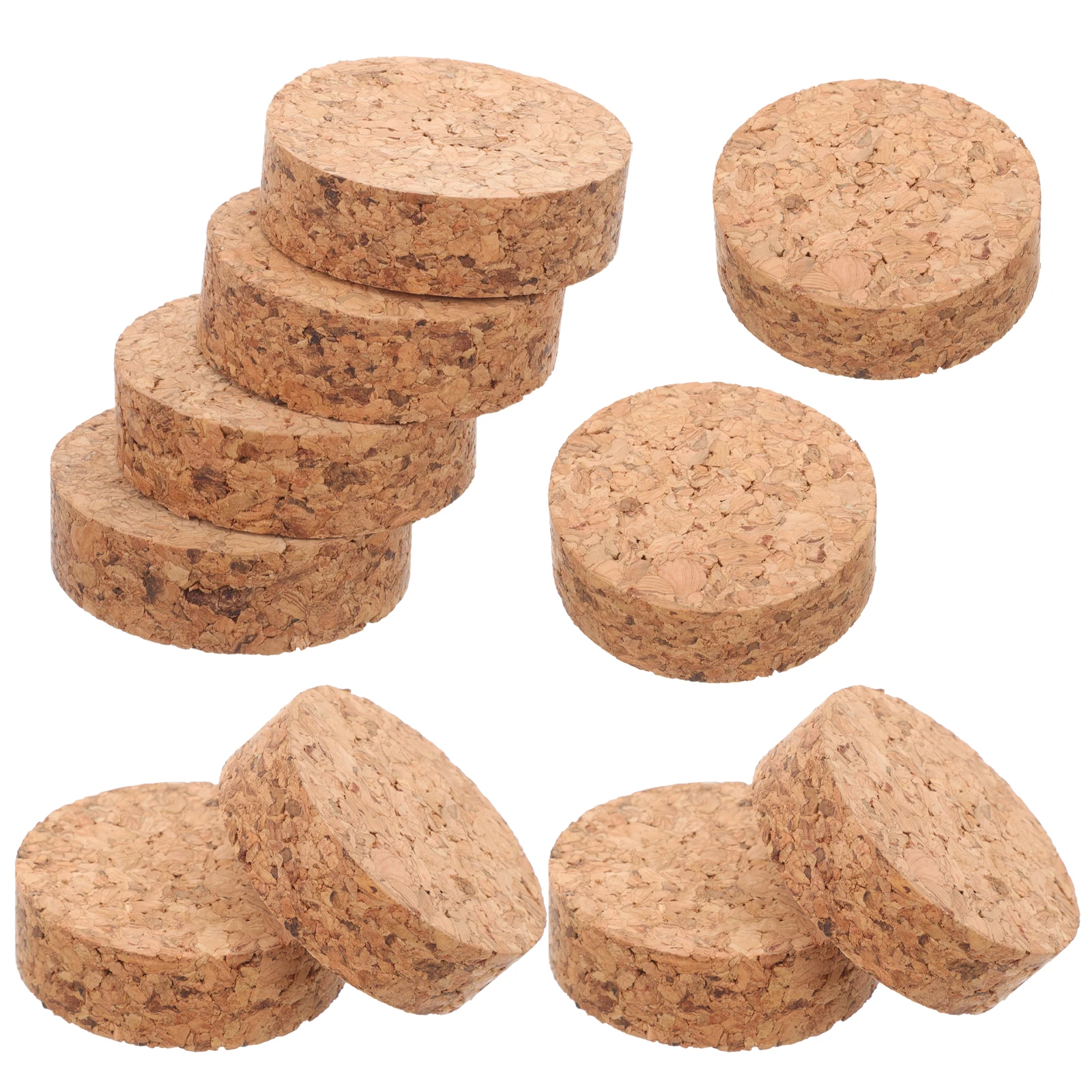 

10 Pcs Round Cork Plant Mats 5x1.5cm Softwood Flowerpot Pads Multi Purpose Kitchen Apartments Planter Coasters