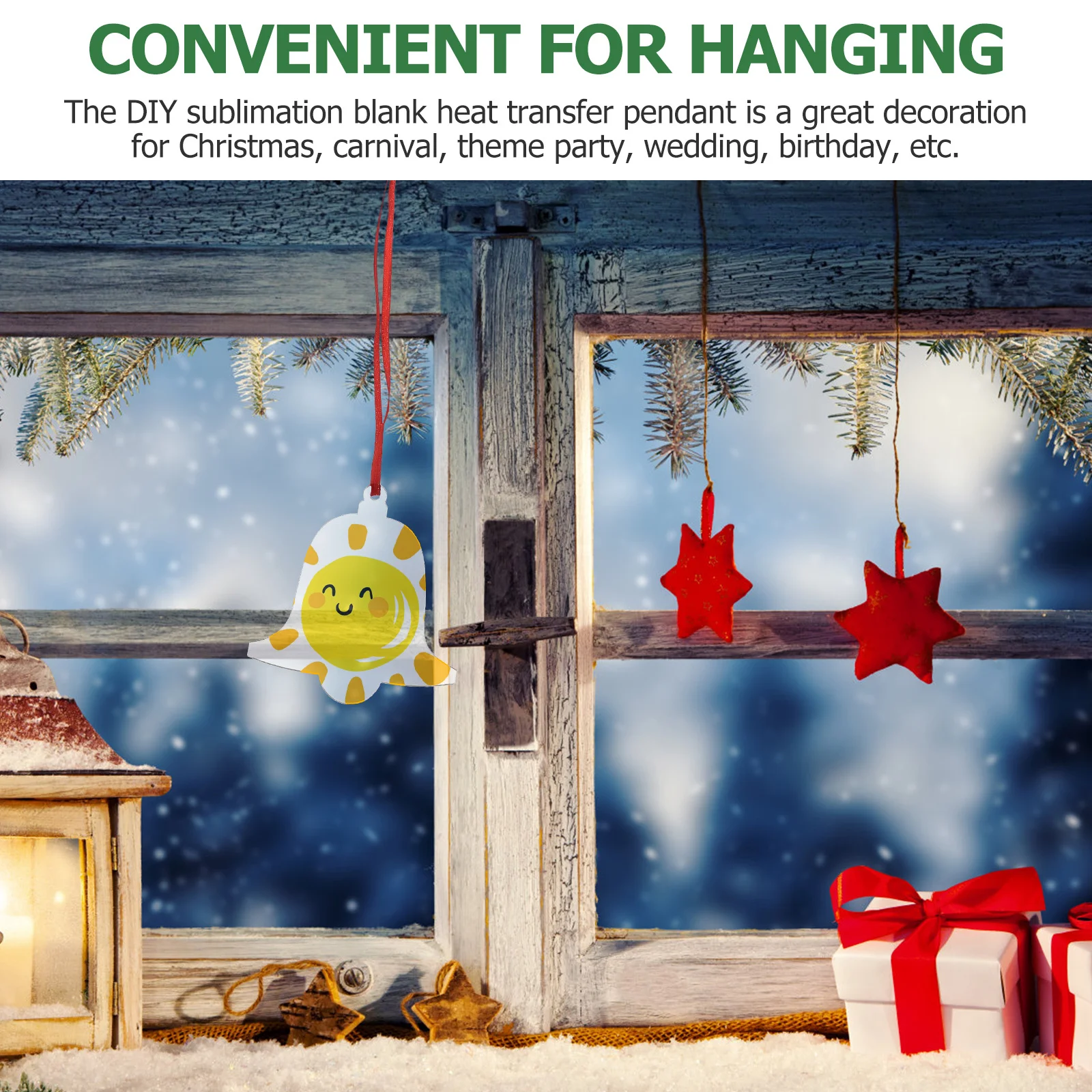 

Decoration Xmas Trees Diy Heat Transfer Hanging Pendant Pendants Shaped Christmas