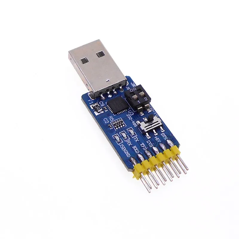 6-in-1 multifunctional serial port module CP2102 USB to TTL 485 232 mutual conversion 3.3V/5V compatible