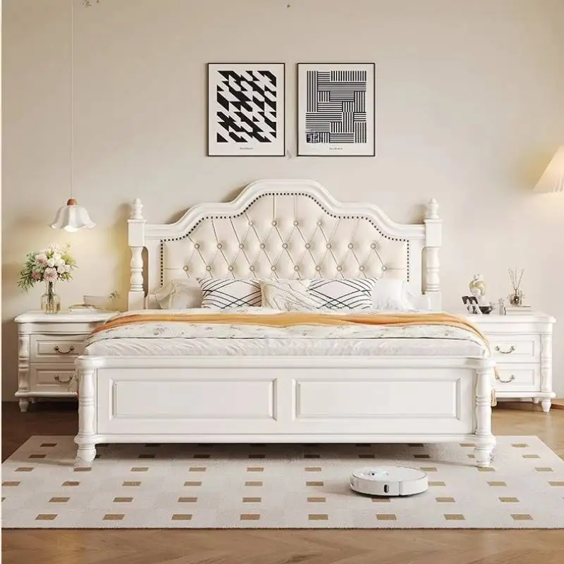 Nordic Luxury Storage Bed House White Designs Modern Loft Bedroom Bed Double Headboards Room Camas Matrimoniales Furniture