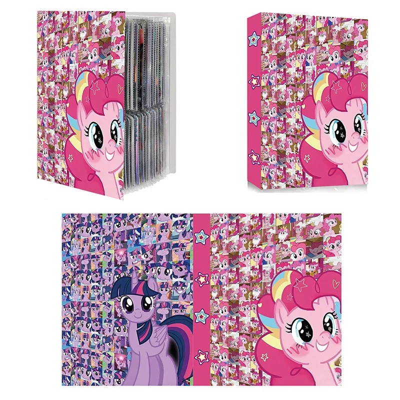 240PCS My Little Pony Card Album Map Letter Folder Binder Notebook Game Collection Gift Toy Twilight Sparkle Rainbow Dash Rarity