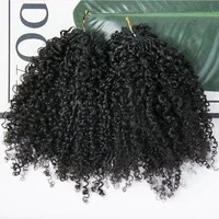 12A Kinky Curly Crochet Human Hair Small Spirals Curly Bundles Brazilian Curly Weave Water Wave Virgin Feather Hair Extension For Black Women 8
