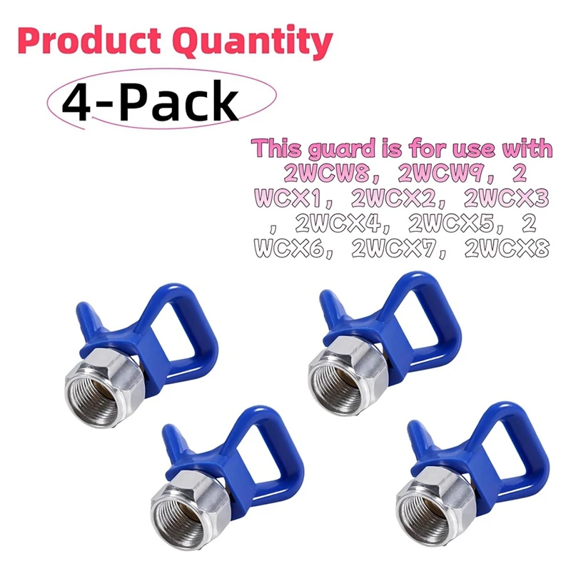 ABDJ- 246215   Base protectora de punta de 7/8 pulgadas Punta G7/8 Azul X Boquillas de punta reversibles Handtite Se adapta a pintura sin aire 246-215