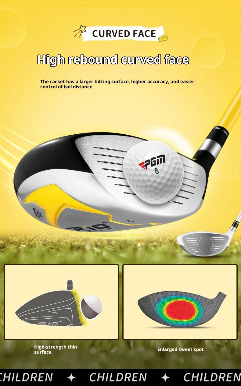 PGM Children's Golf Club Junior Boys Beginner Set Girls' Ball Bag Set Youth Graphite Shaft JRTG017
