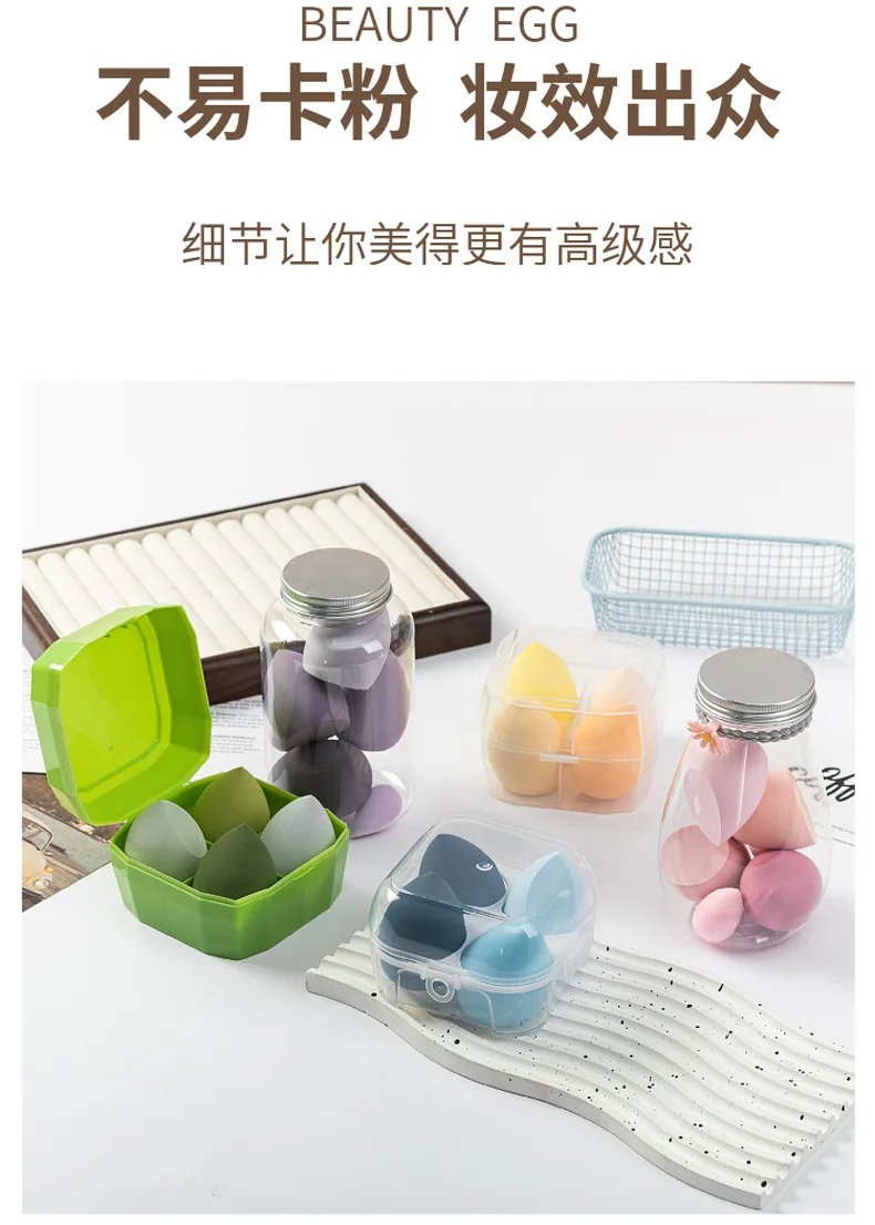 Make-up-Schwamm, Puderquaste, trocken und nass, kombiniert, Beauty Foundation Tools, kosmetischer Ball, Puderquaste, abgeschrägter Schnitt, Make-up-Schwamm