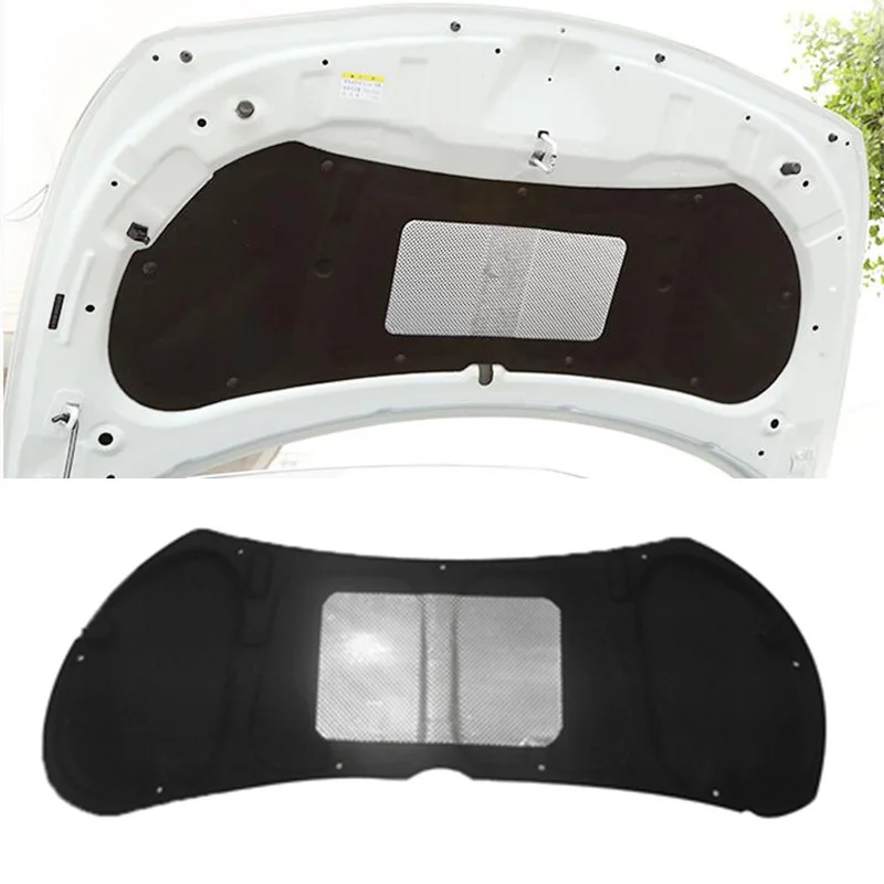 1Set Fold Shipping For 2010-2016 Hyundai Solaris Verna Car Hood Engine Heat Sound Insulation Pad Cotton Soundproof Cover