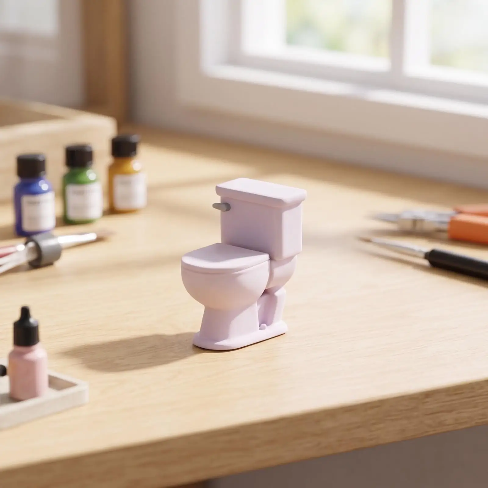 Small Scale Resin Figurine for Miniature Scene Displays with Realistic Details for Creative Diorama and Interior Decor