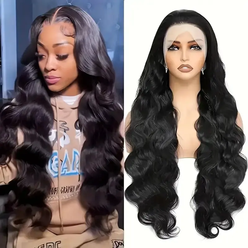 Rosabeauty HD Body Wave Nature Color 13X6 Transparent Lace Frontal Wig 13X4 Front Human Hair Glueless Wig 250% Density