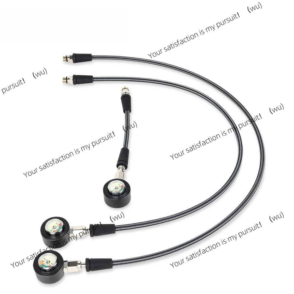 

Манометр остаточного давления для дайвинга, плетеное углеродное волокно, светящийся манометр, регулятор BCD, трубка высокого давления