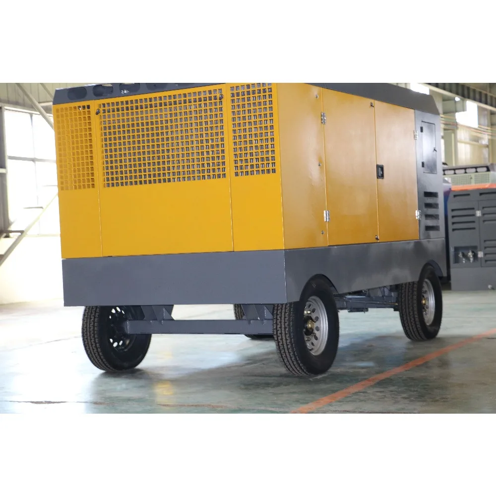 Water Well Drilling Rig Air Compressor Diesel Powered 8-35bar High Pressure Screw Compressor for Mining Construction Use