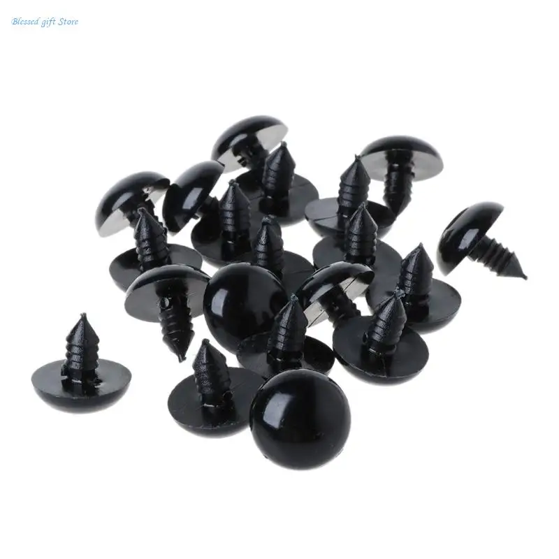 20pcs 6-20mm Black Plastic Safety Eyes For Teddy