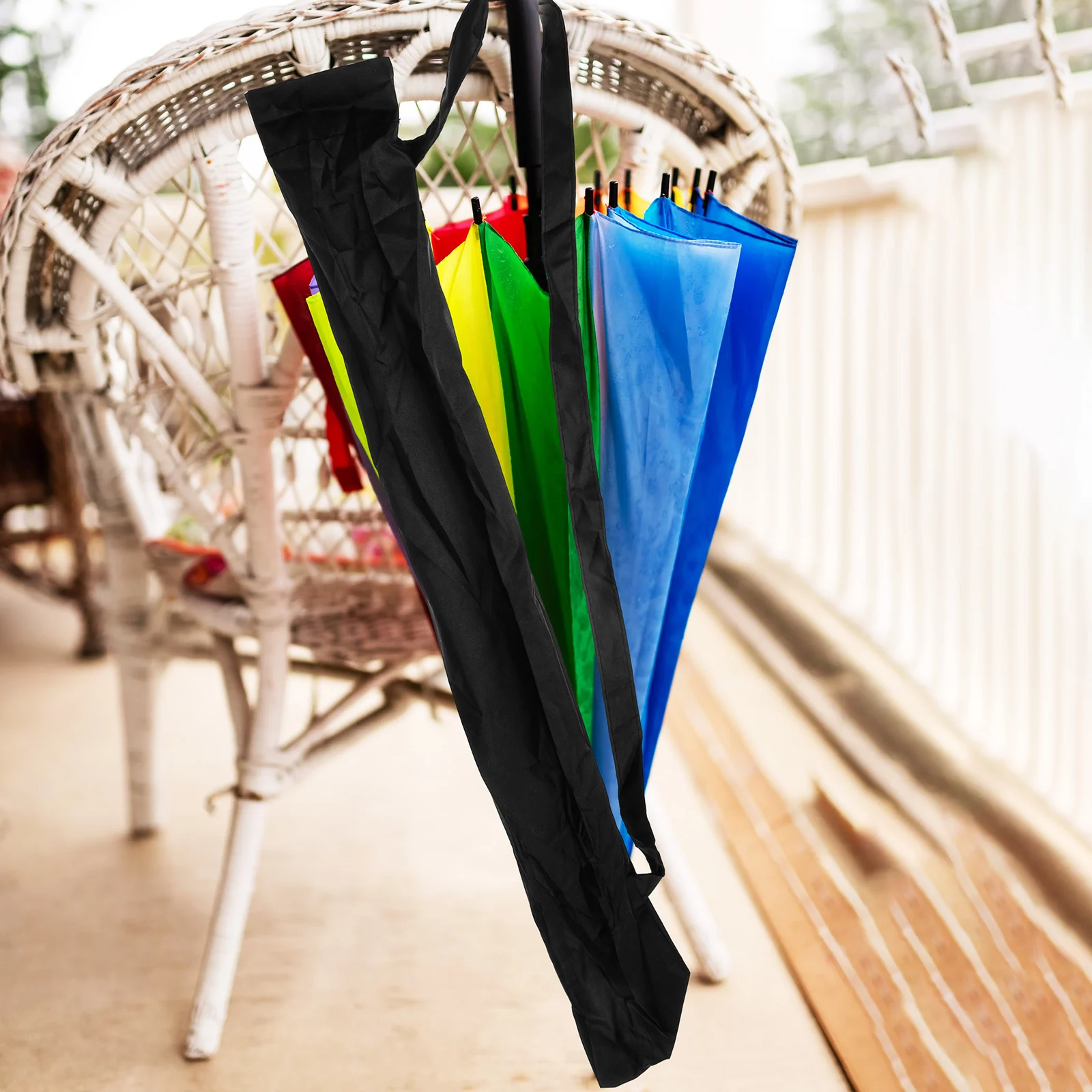 

2pcs Umbrella Storage Bag Long Handle Sleeve Pouch Waterproof Carrying Case for Travel Black Color Rainy Day Pouch Daily Use