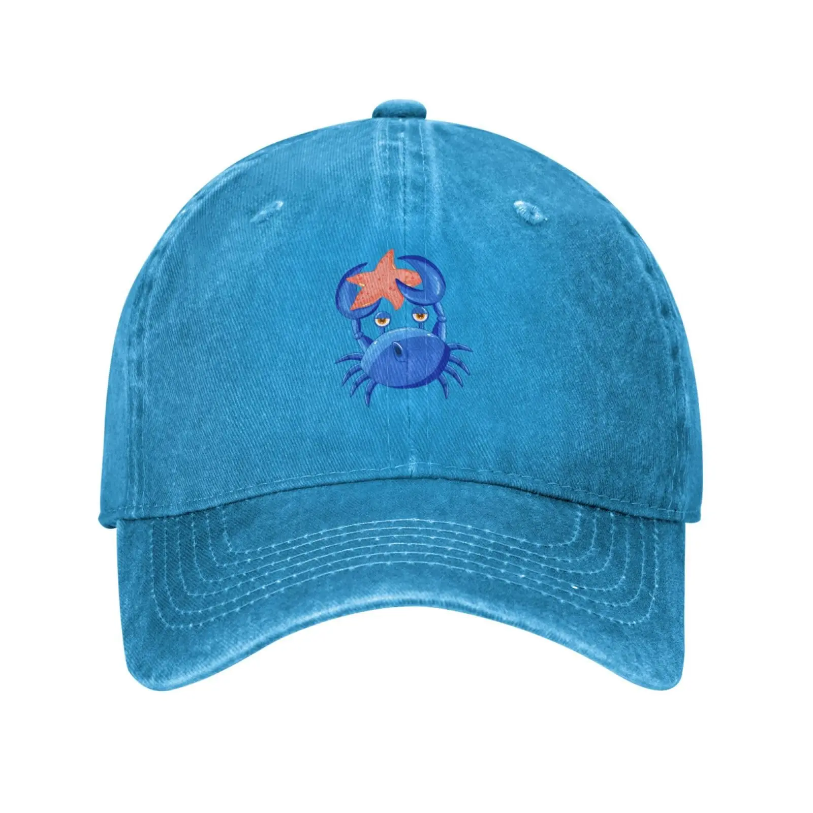 Crabs and Starfish Baseball Cap Women Men Hat Vintage Cowboy Hats Trucker Sun Hat