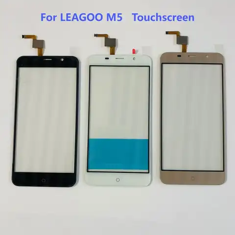 Panel táctil de 5,0 pulgadas para Leagoo M5, Panel digitalizador de pantalla táctil, piezas de reparación, Sensor de lente de cristal frontal con herramienta de regalo