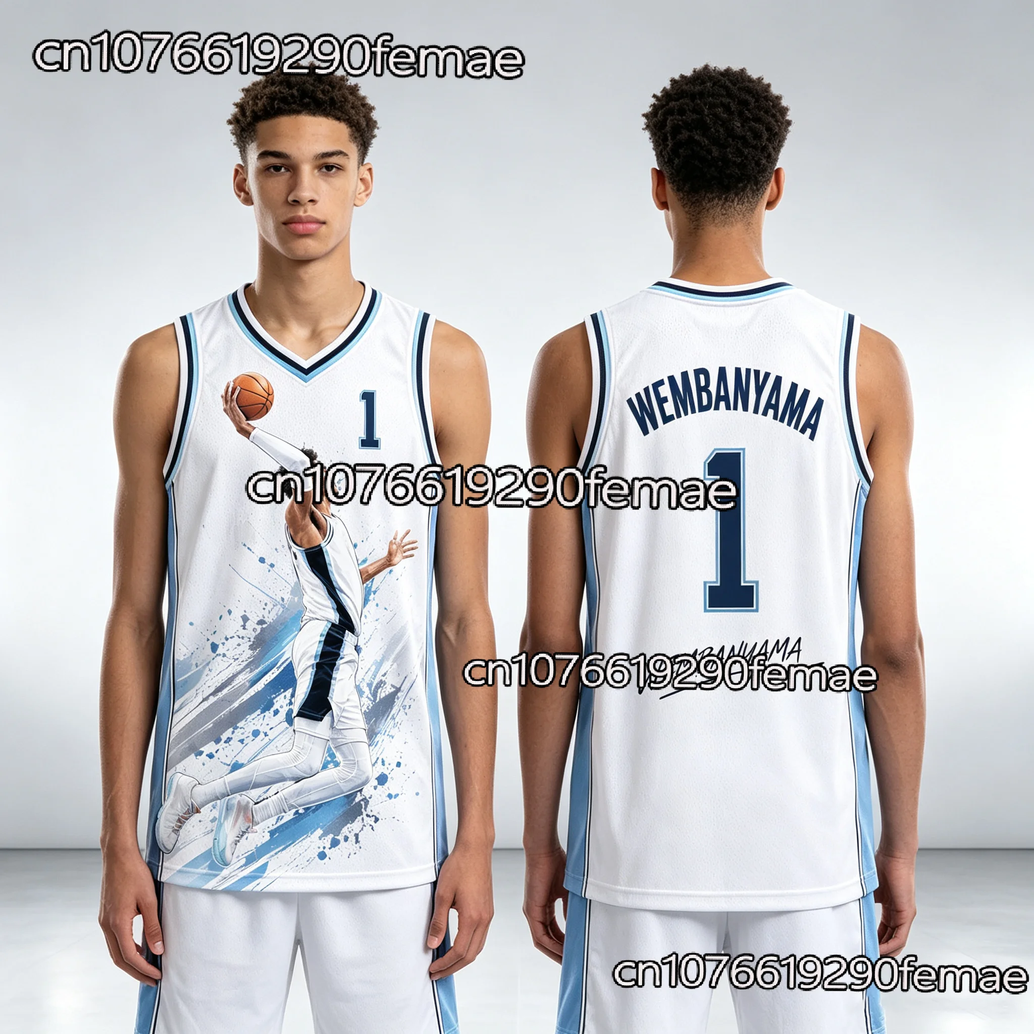 Kids San Antonio Basketball Vest 2026 Wemby Sports T-Shirt Boys Girls Unisex Daily Fitness Quick Dry Top Multiple Colors