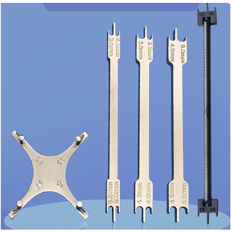 Ortodôntica Altura Medição Régua Ferramenta, Rod Tipo, Estrela Cruz Bracket, posicionador, liga telescópica Ligantes