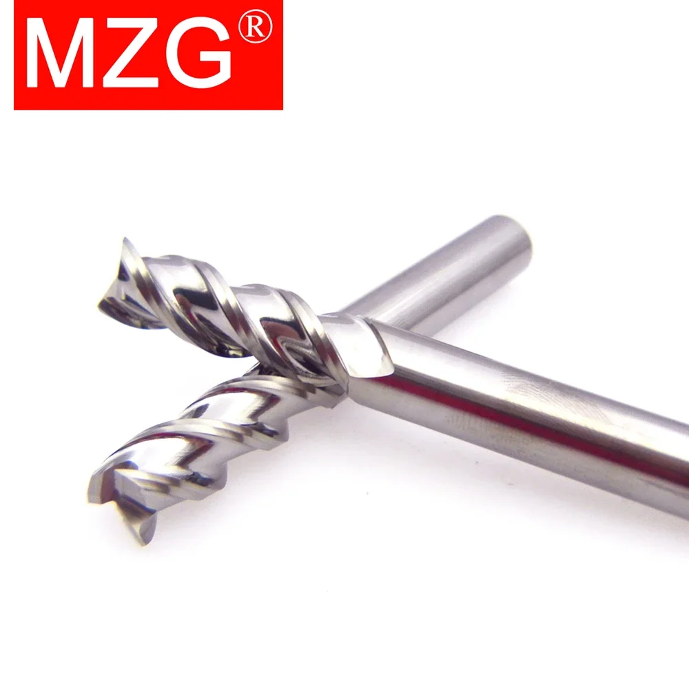 MZG 3 Flute HRC55 Aluminium Copper CNC Machine Tools Router HSS Tungsten Steel Bit Milling Cutter End Mill Metal