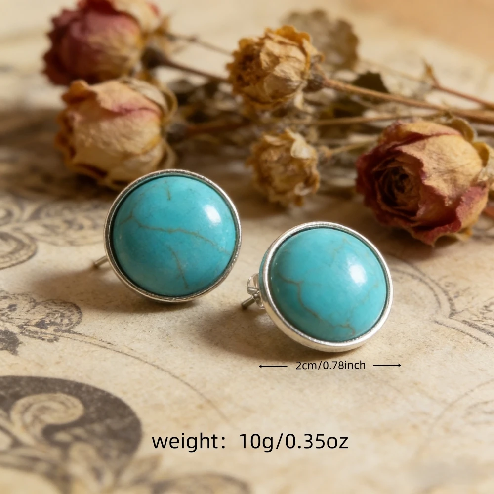 Pendientes redondos retro de c - Ethnic Boho Fashion reseña y precio